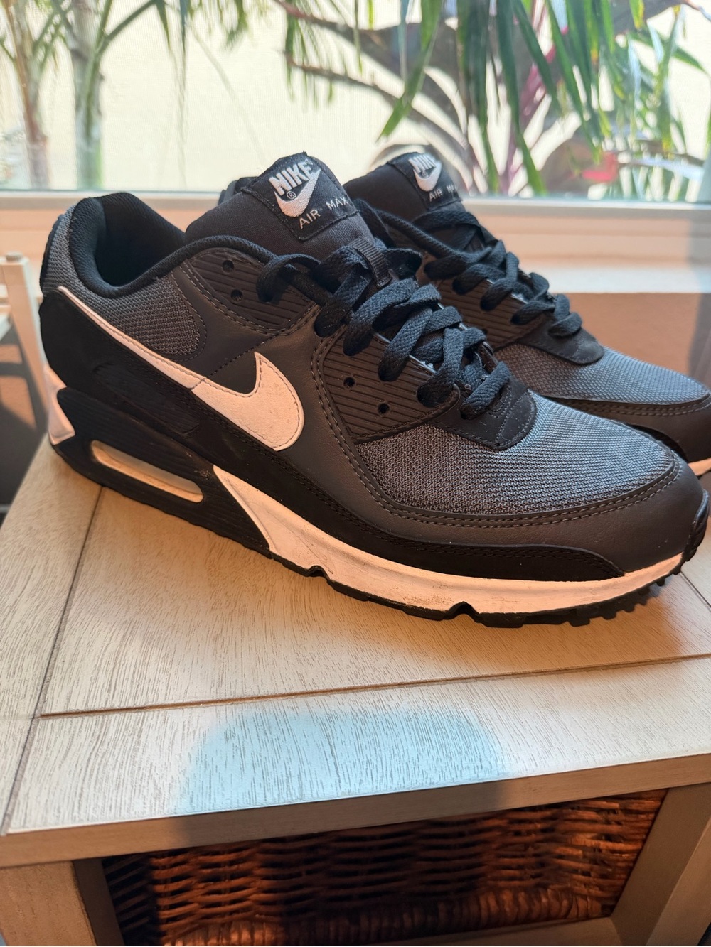 Nike Air Max Men's White and Black Athletic Sneakers